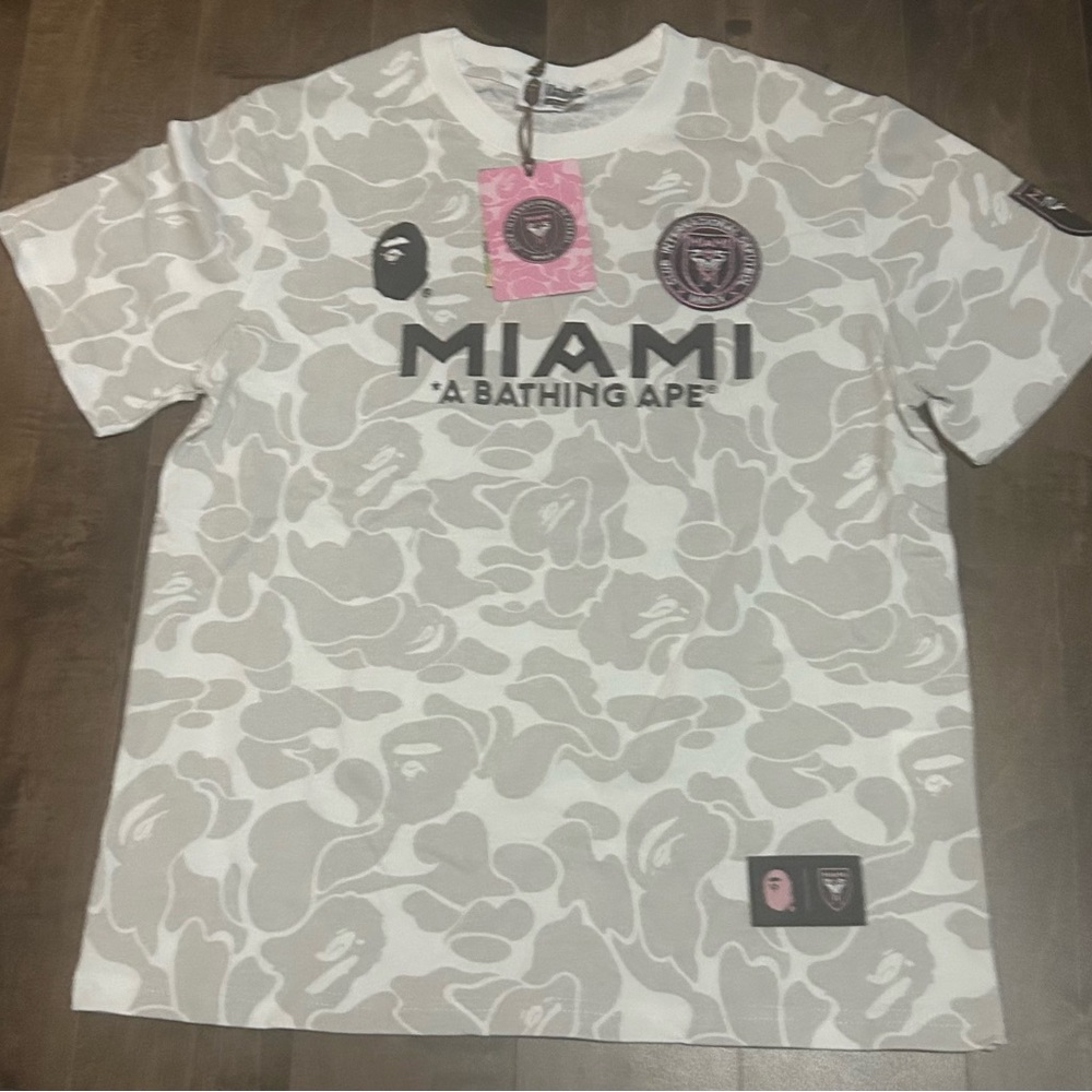 Miami Camo Tee with Pink and Black Patch